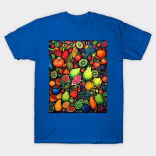 Mixed Fruits Pattern T-Shirt